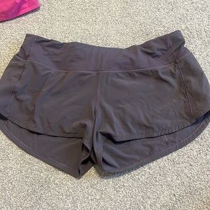 lulu shorts, purple